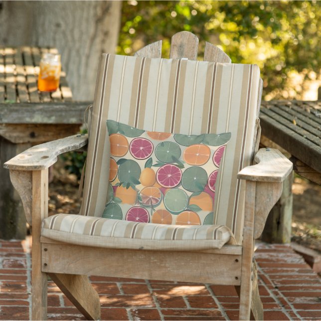 Citrus in muted tones  cushion (Chair)