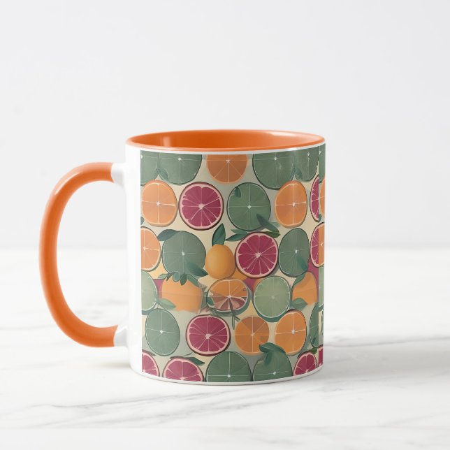 Citrus in muted tones  mug (Left)