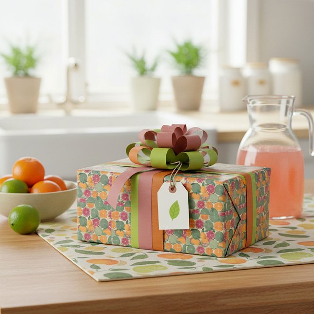 Citrus in muted tones  wrapping paper (Creator Uploaded)