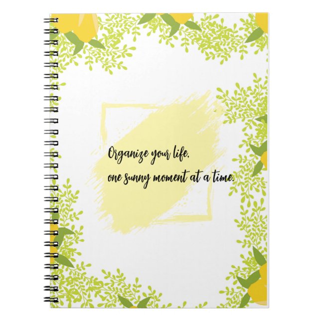 Citrus-Inspired Motivational  Notebook (Front)