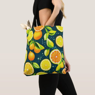Citrus Kaleidoscope: A Vibrant Medley Tote Bag