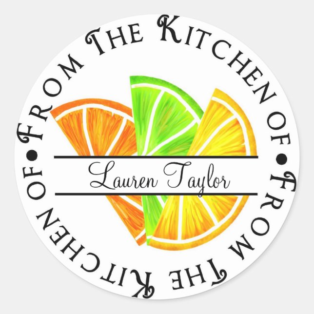 Citrus Kitchen Baking Stickers (Front)