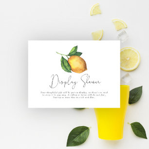 Citrus lemon baby shower - display shower enclosure card