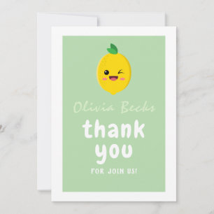 Citrus Lemon Baby Shower Thank You Card
