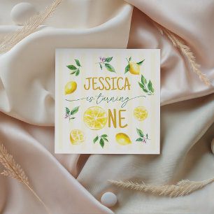 Citrus Lemon Birthday Party Napkins