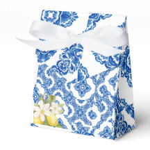 Citrus Lemon Blue Tile Favour Box