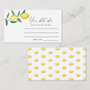 Citrus Lemon - Date night ideas \ Date jar Enclosure Card
