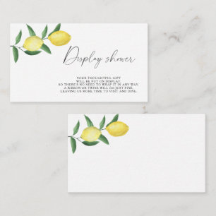 Citrus lemon - Display shower Enclosure Card