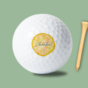 Citrus Lemon Fruit Golf Balls