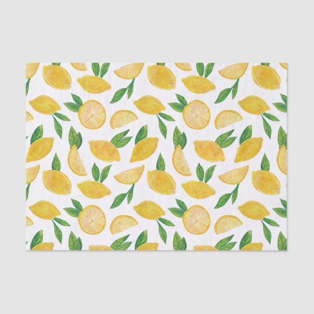 Citrus Lemon Fruit pattern Tissue Paper (Front)