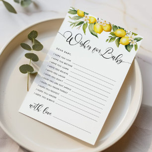 Citrus lemon gender neutral wishes for baby