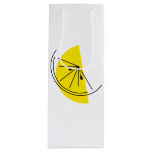 Citrus Lemon gift bag wine