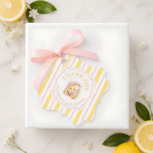 Citrus Lemon Girl Baby Shower Thank You Favour Tags