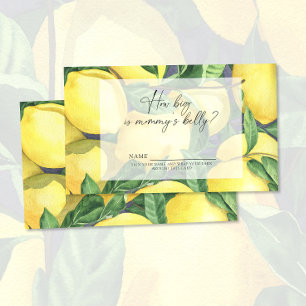 Citrus lemon - How big is mummy's belly game Enclosure Card