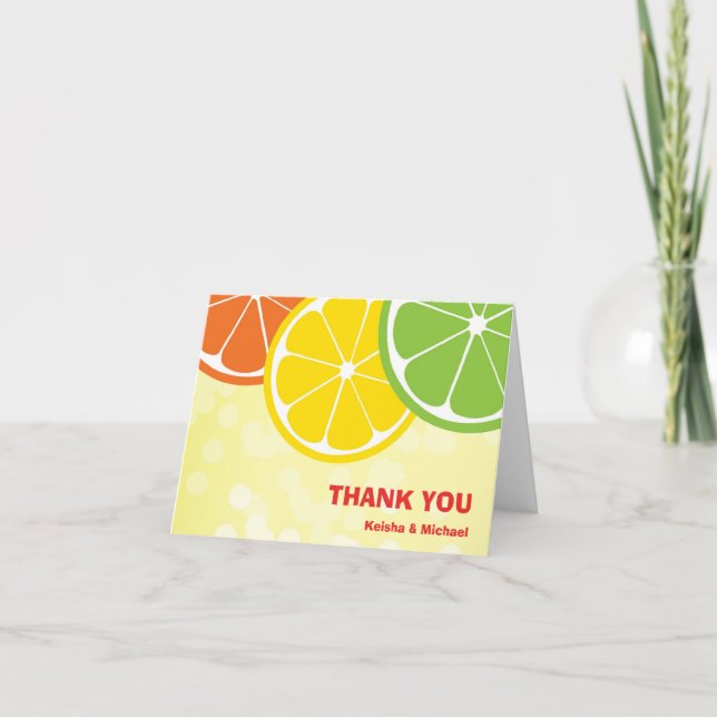 Citrus lemon lime orange summer bubbly thank you (Front)