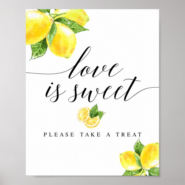 Citrus Lemon Love is Sweet Sign 8x10" (Front)