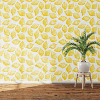 Citrus Lemon Mediterranean Yellow White Watercolor