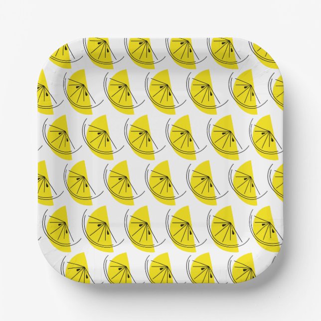 Citrus Lemon Multi Paper Plate (Front)