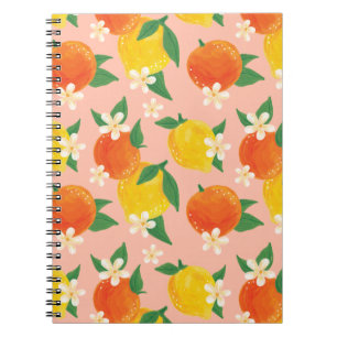 Citrus Lemon Orange Small Notebook