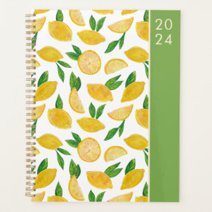 Citrus Lemon pattern 2024 Planner