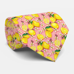  Citrus Lemon Pattern Tie