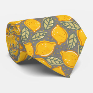 Citrus Lemon Pattern Tie