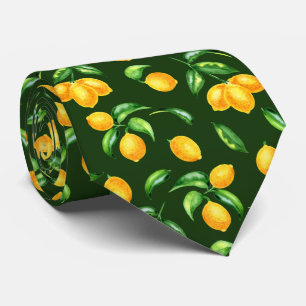 Citrus Lemon Pattern Tie