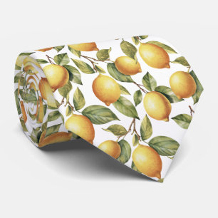 Citrus Lemon pattern Tie