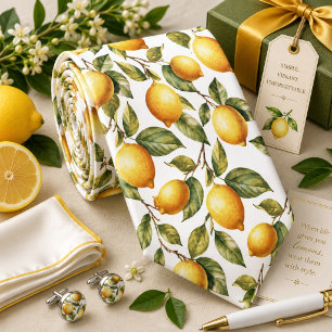 Citrus Lemon pattern Tie