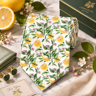 Citrus Lemon pattern Tie