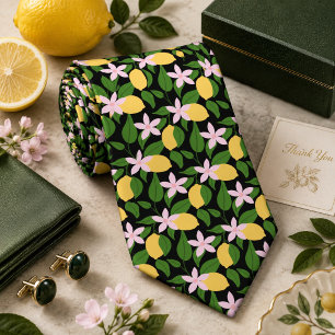 Citrus Lemon pattern Tie
