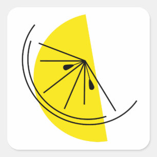 Citrus Lemon square Square Sticker