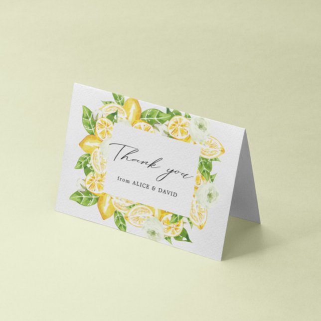 Citrus Lemon Tree Wedding Thank You Card (Creator Uploaded)