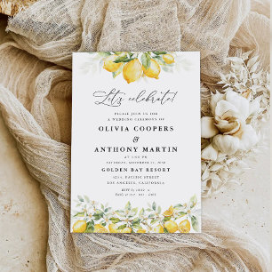 Citrus Lemon Wedding Invitation