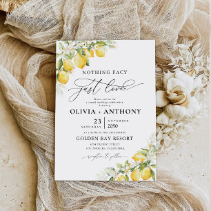 Citrus Lemon Wedding Invitation