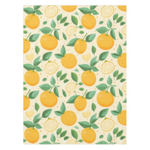 Citrus lemon yellow tropical fruit pattern tablecloth