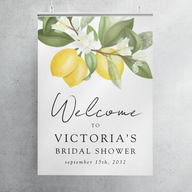 Citrus Lemons Bridal Shower Welcome Sign (Creator Uploaded)