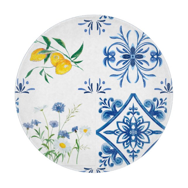 Citrus,lemons,mediterranean      cutting board (Front)