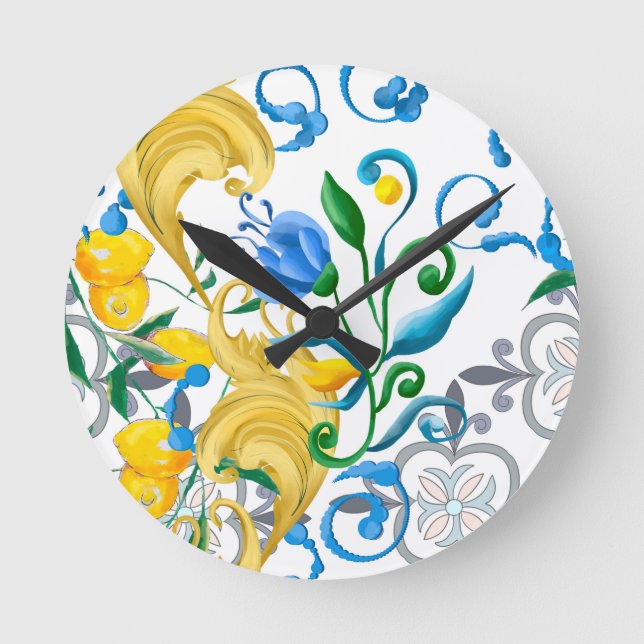 Citrus,lemons,mediterranean     round clock (Front)