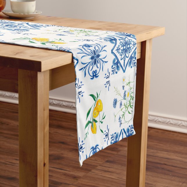 Citrus,lemons,mediterranean     short table runner (In Situ)
