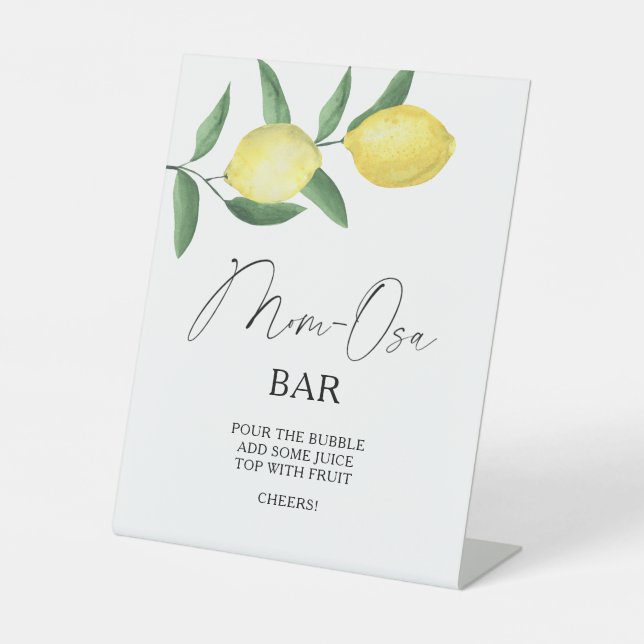 Citrus lemons - Mon-osa bar Poster Pedestal Sign (Front)