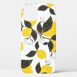 Citrus Lemons, Vintage Summer Seamless. iPhone 12 Case