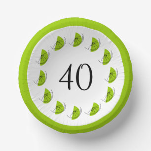 Citrus Lime Circle Age Paper Plate