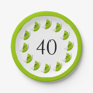Citrus Lime Circle Age Paper Plate