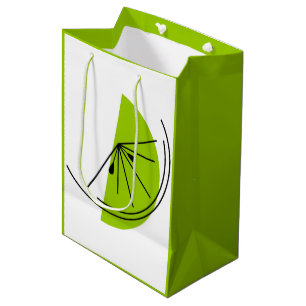 Citrus Lime gift bag medium green