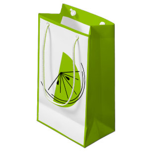 Citrus Lime gift bag small green
