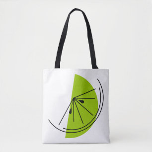 Citrus Lime green back all over tote Bag