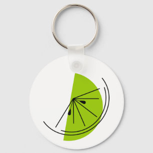 Citrus Lime keychain aluminium round