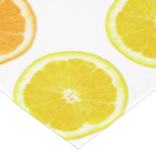Citrus Lime, Orange, and Lemon Polka Dot Slices Tablecloth