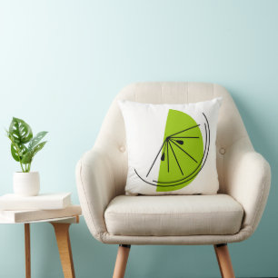 Citrus Lime square Throw Pillow